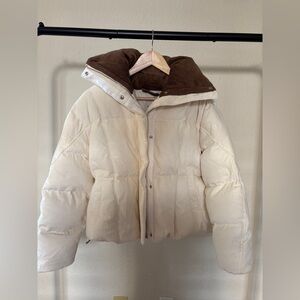 Petite Studio Cream and Brown Jacket